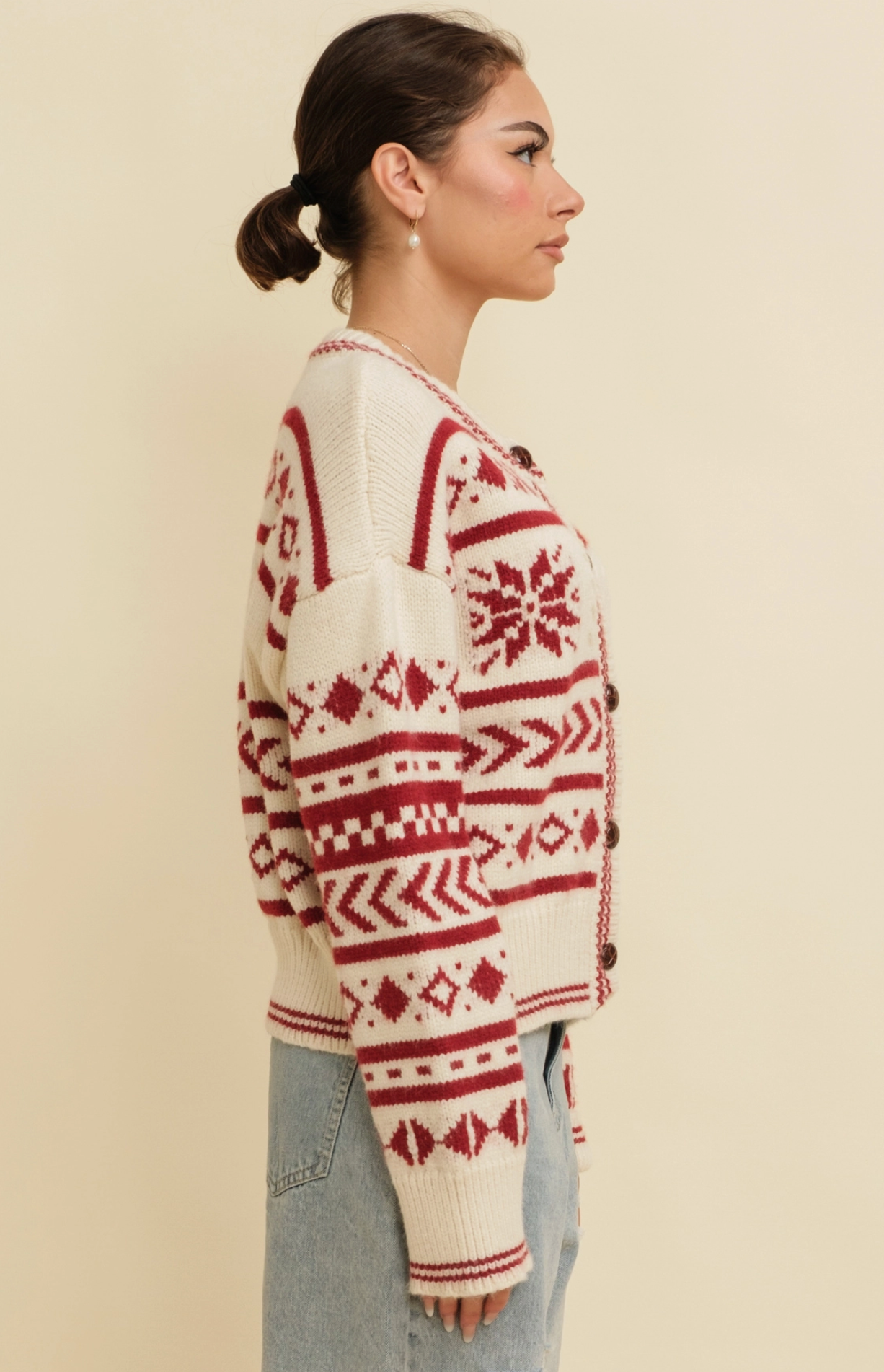 Holiday Button Up Sweater