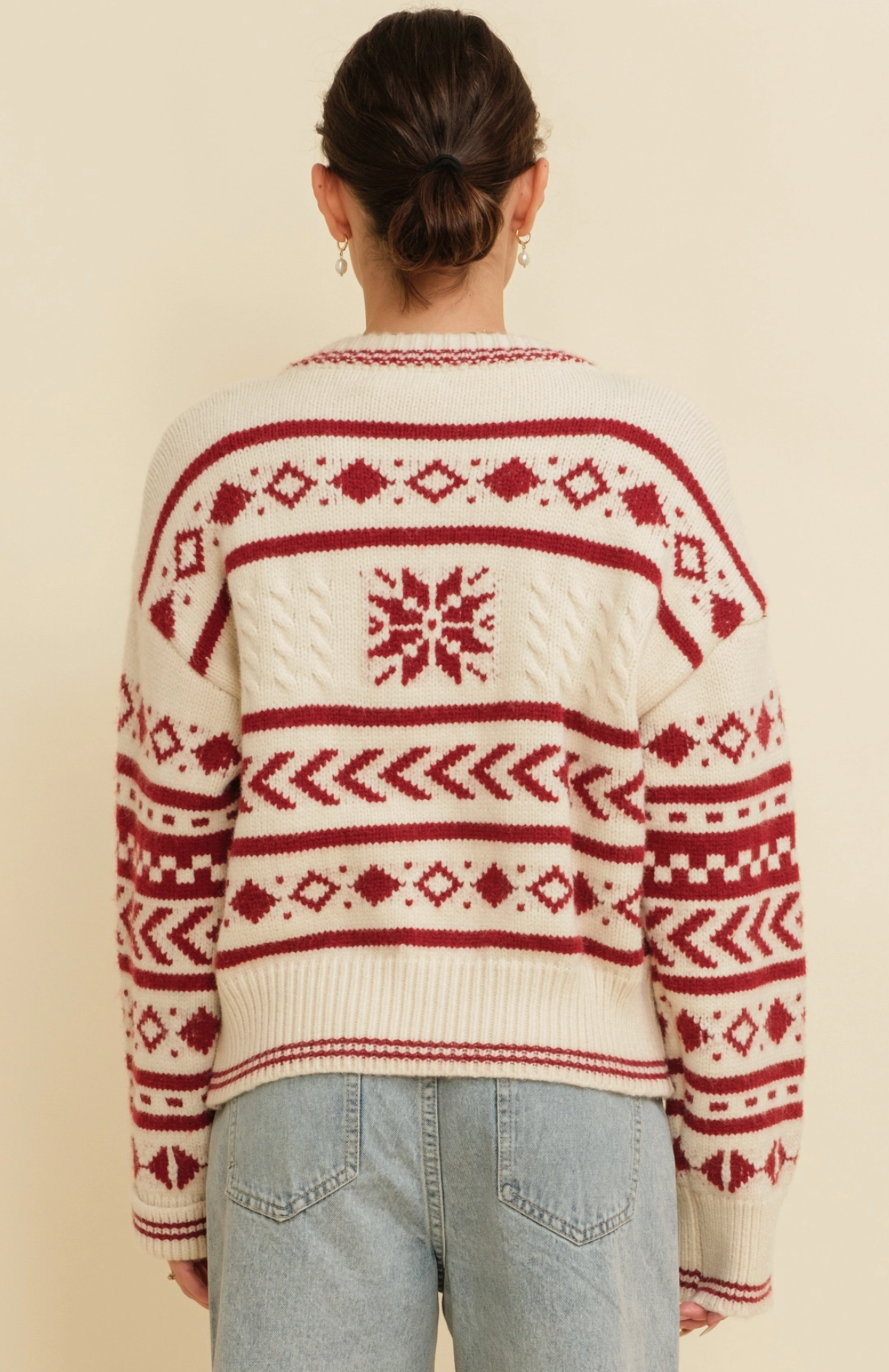Holiday Button Up Sweater
