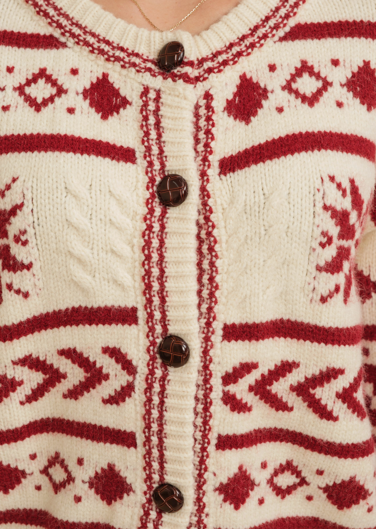 Holiday Button Up Sweater