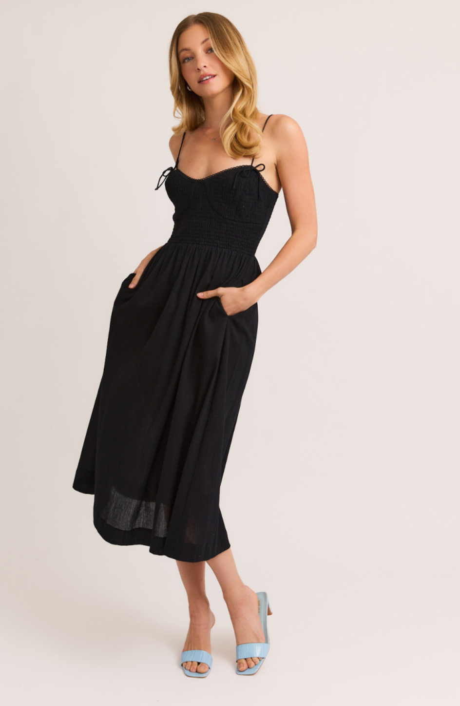 Kate Smocked Midi Dress
