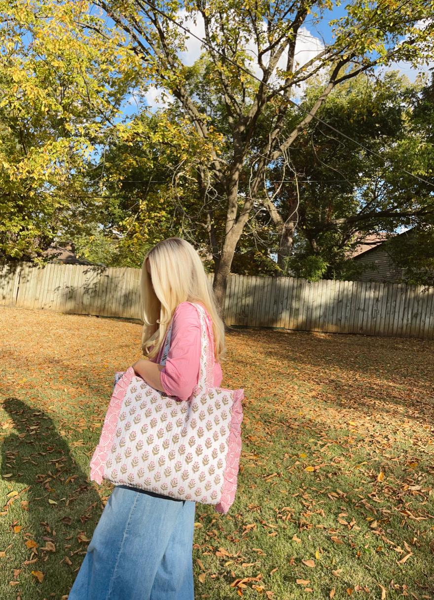 Clover Fridays Georgia Ruffle Tote Large