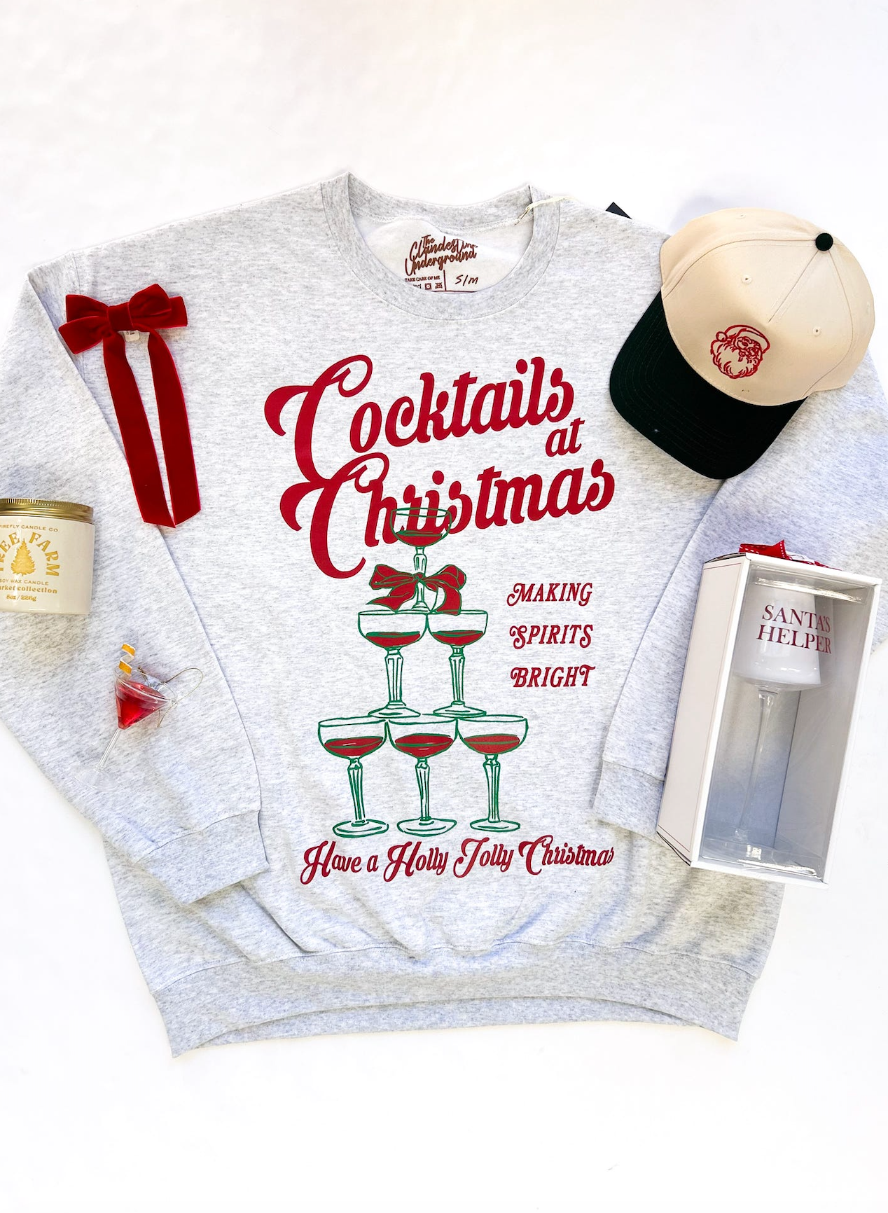 Cocktails at Christmas Sweatshirt
