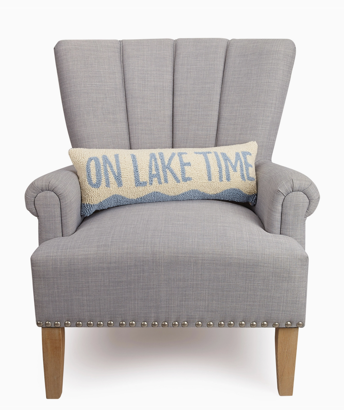 On Lake Time Hook Pillow