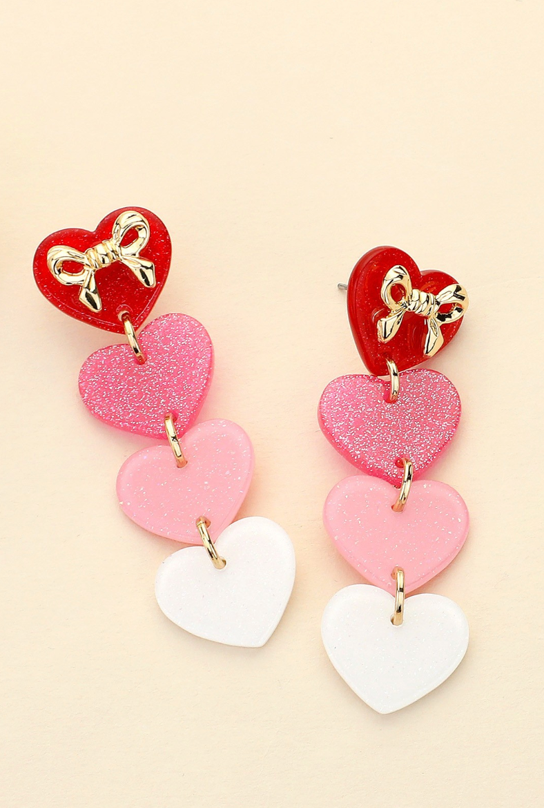 Resin Heart Earrings