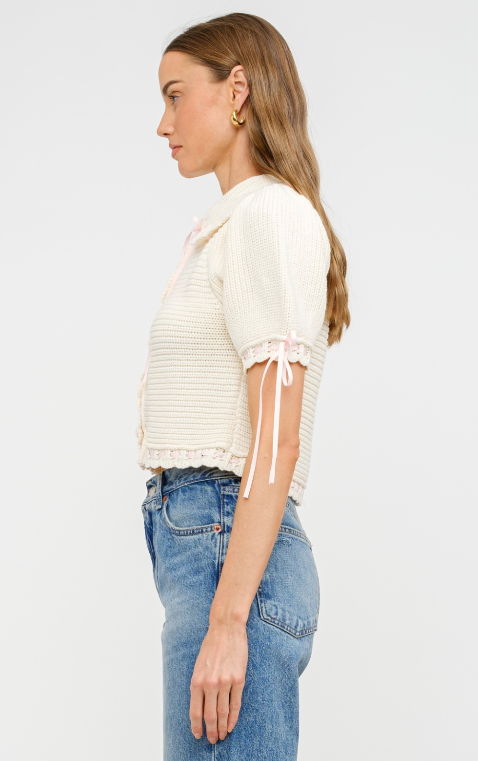 Lily Crochet Scallop Knit Top