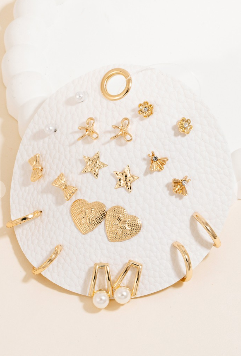 Hearts & Stars Stud Set