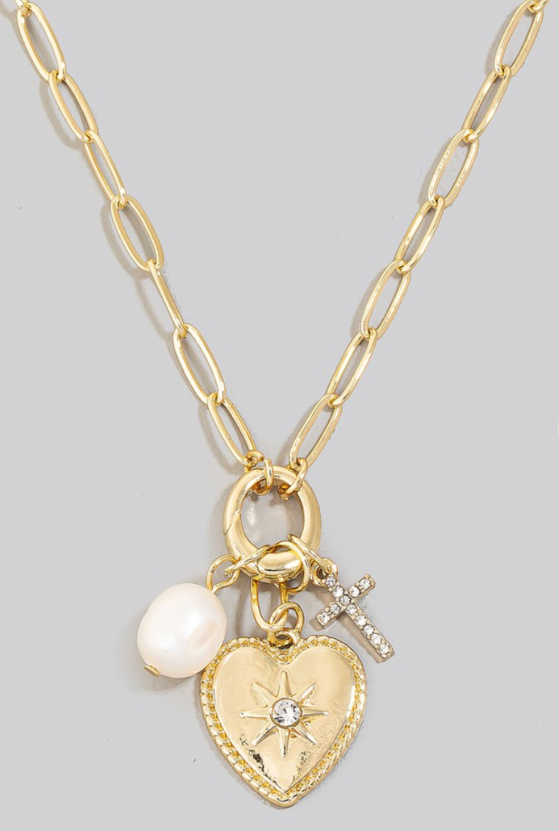 Pearl + North Star Necklace