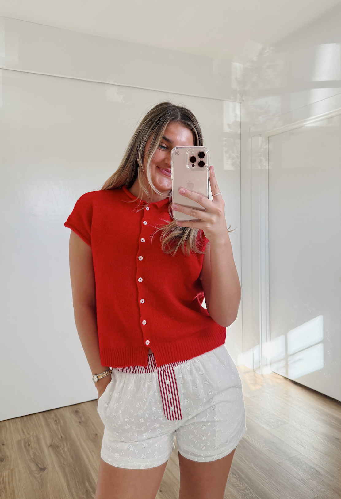 Cotton Eyelet Boxer Shorts