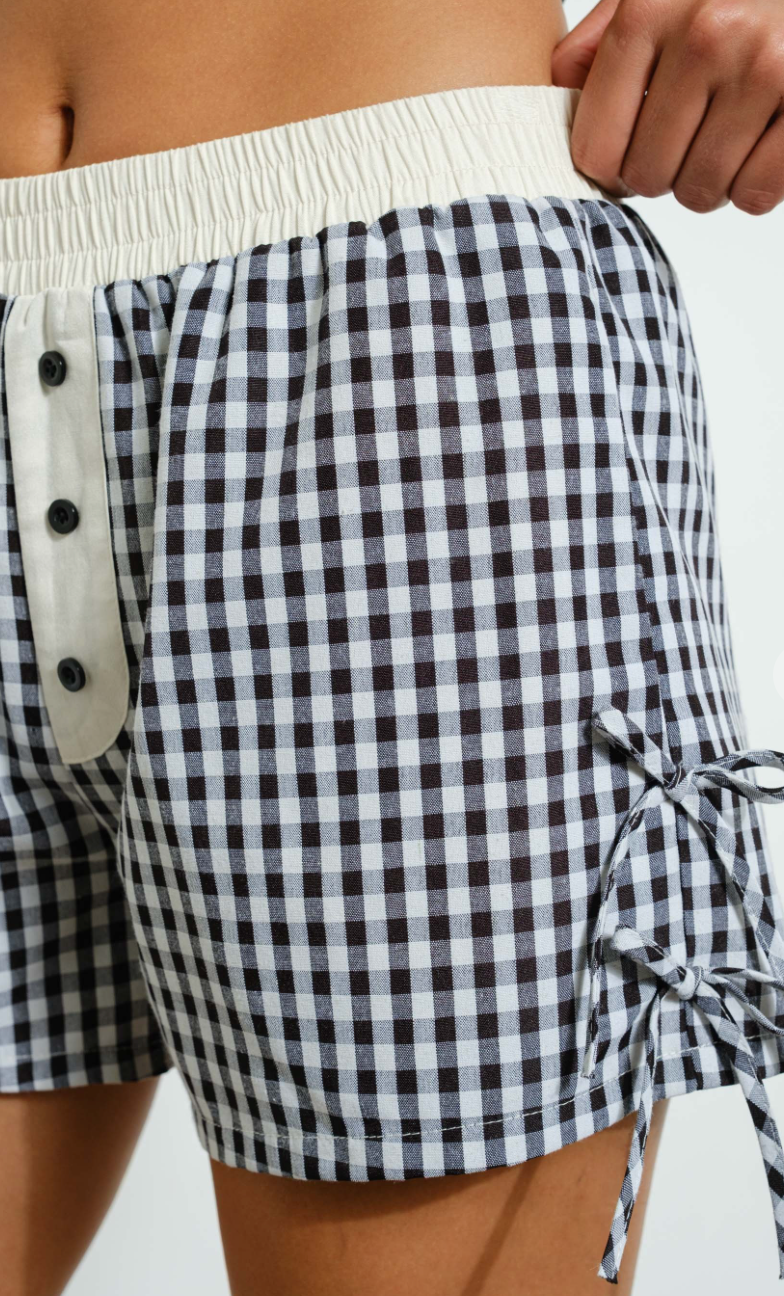 Naomi Gingham Boxer Shorts