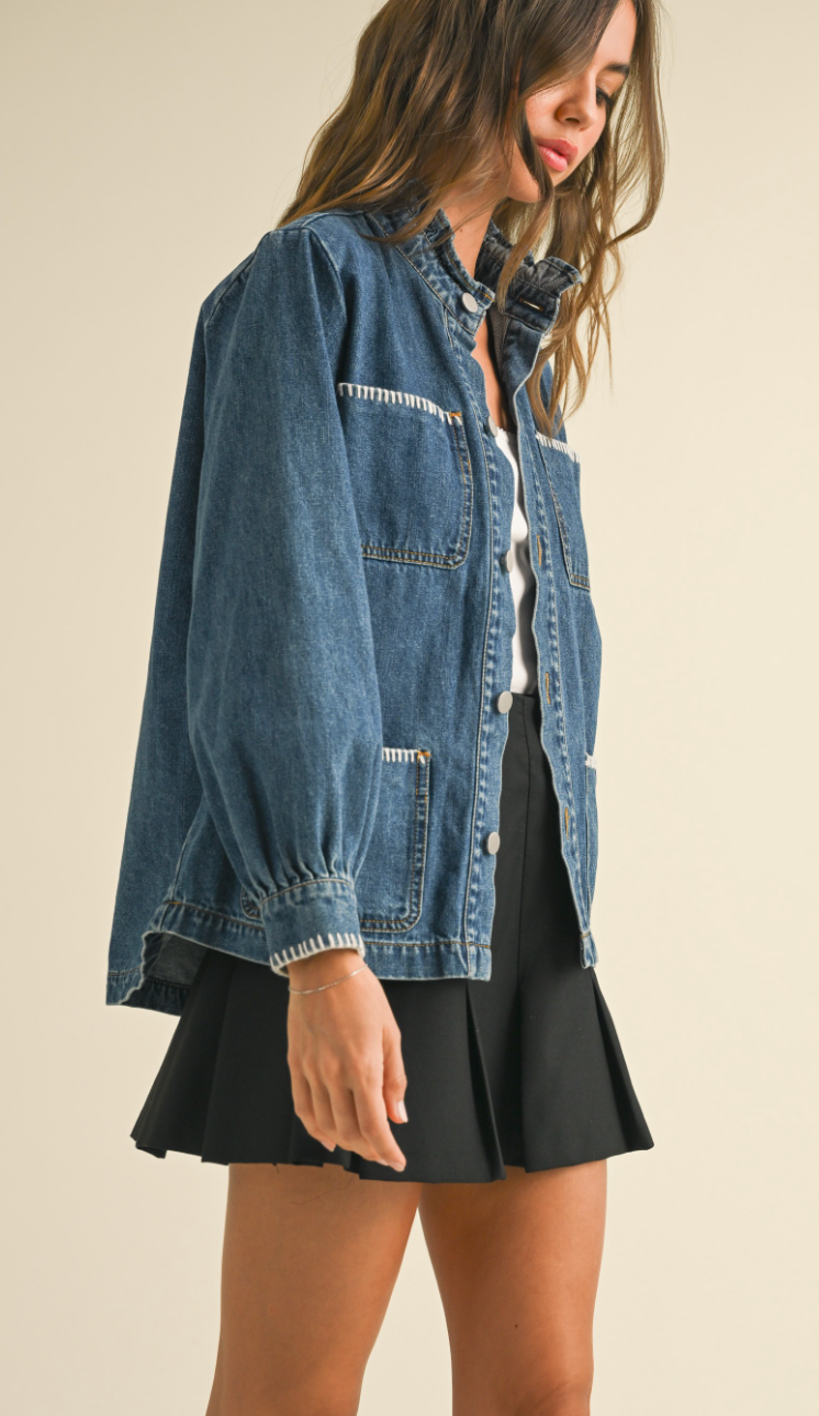Stitch Detail Denim Jacket