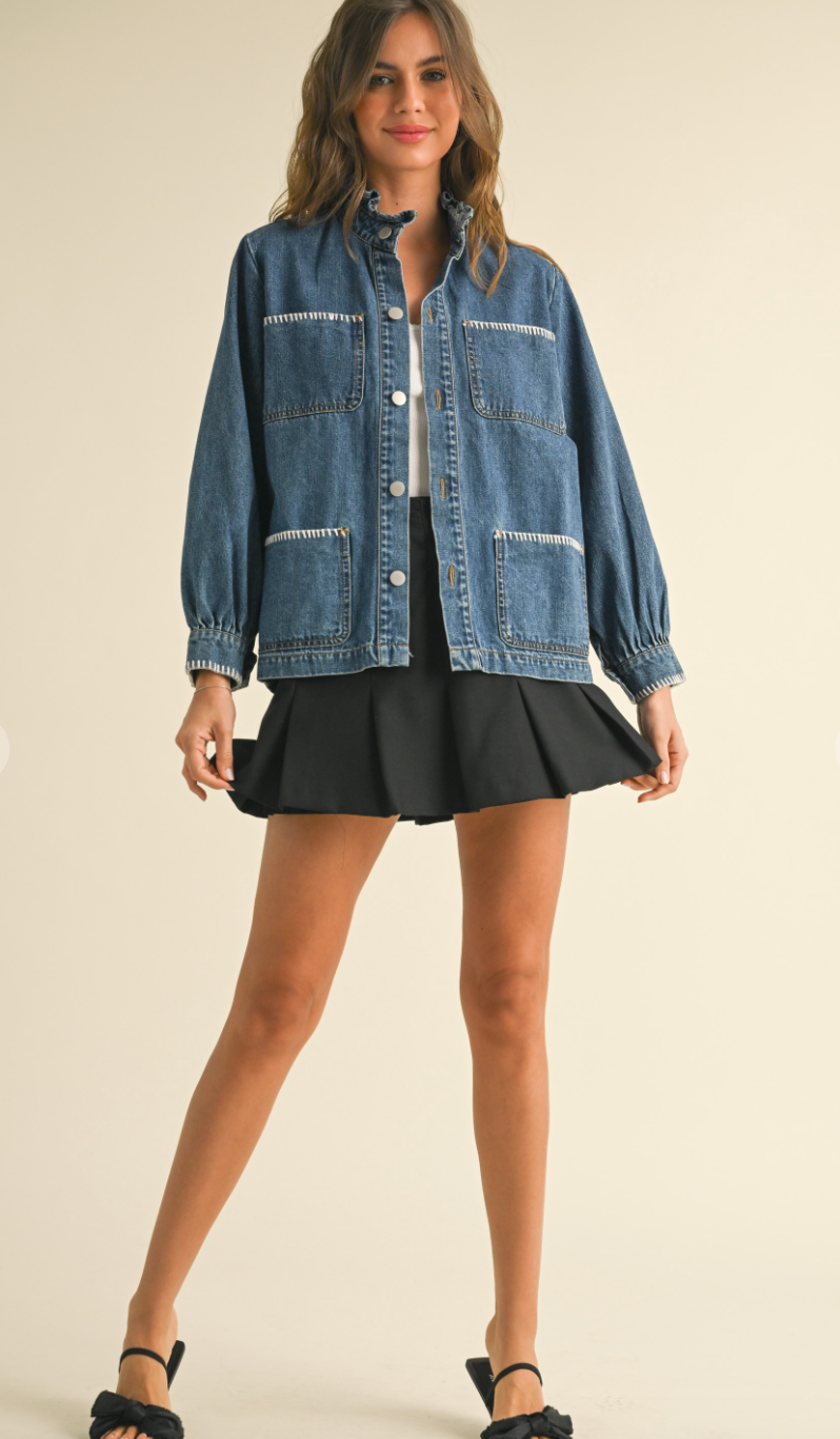 Stitch Detail Denim Jacket