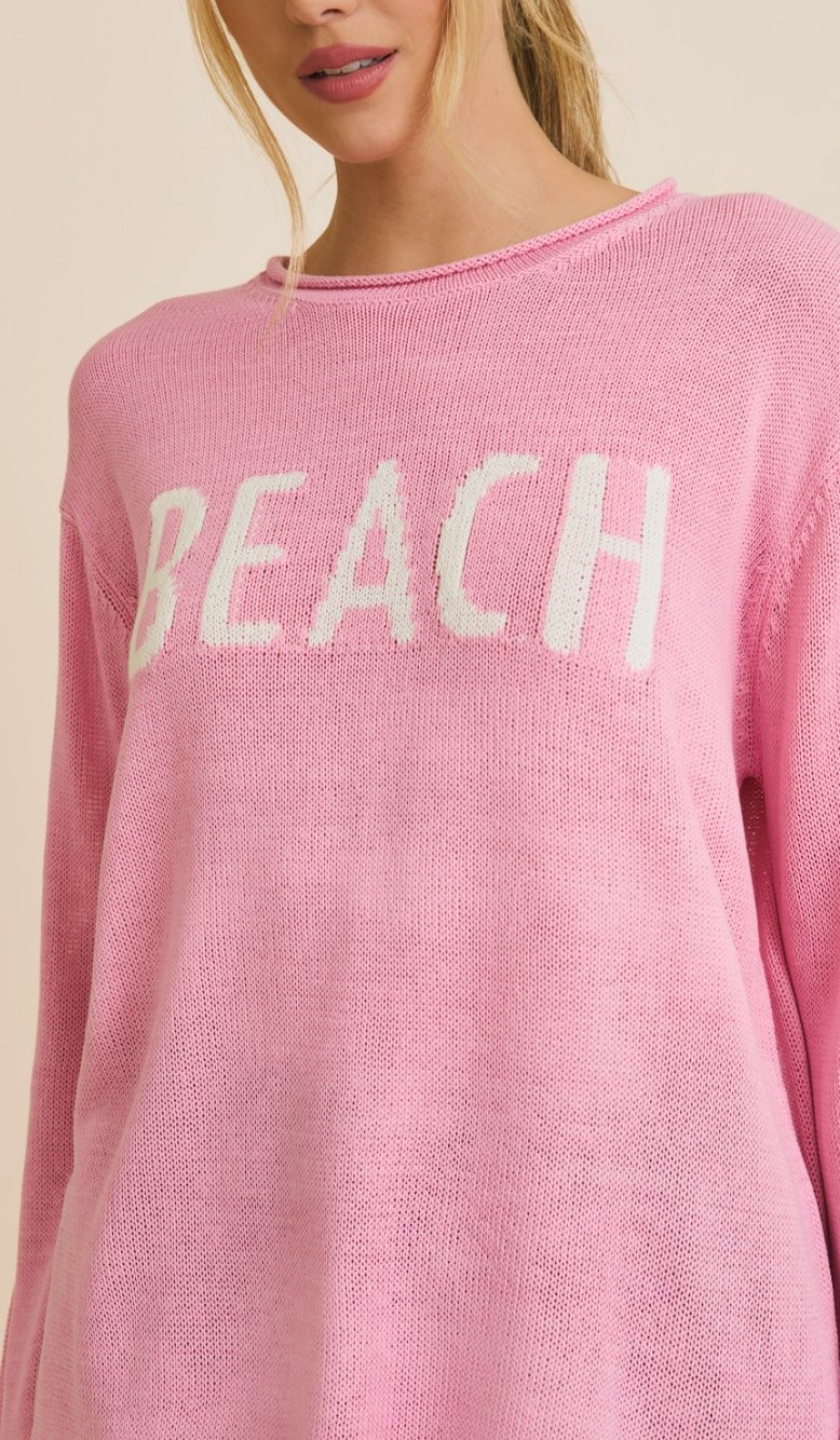Beach Pink Sweater Top