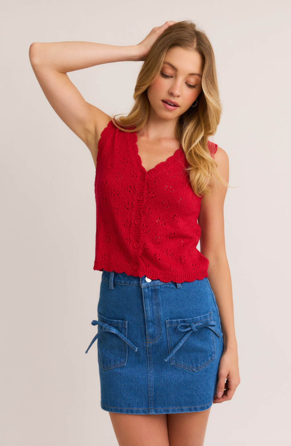 Loreli Red Knit Tank
