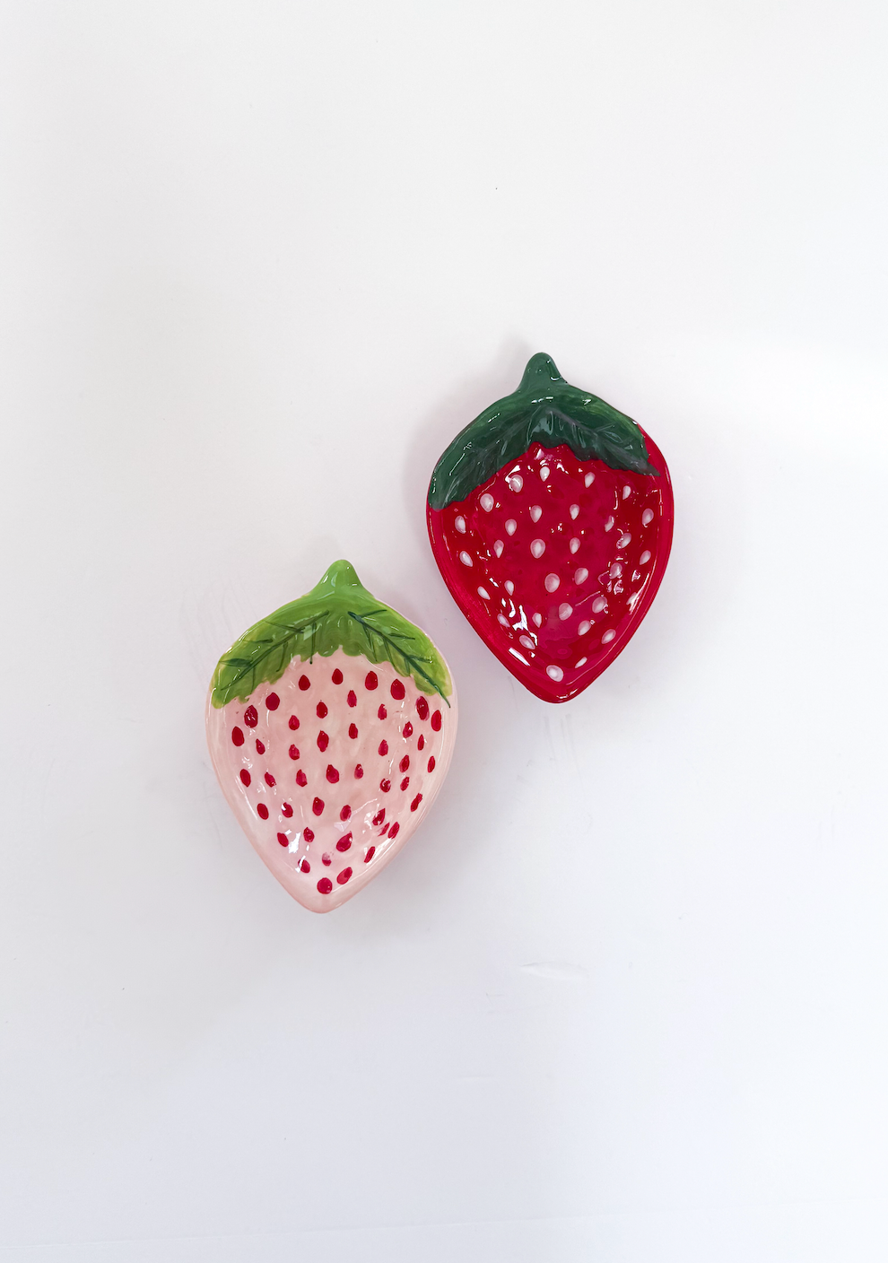 Ceramic Strawberry Dish Red