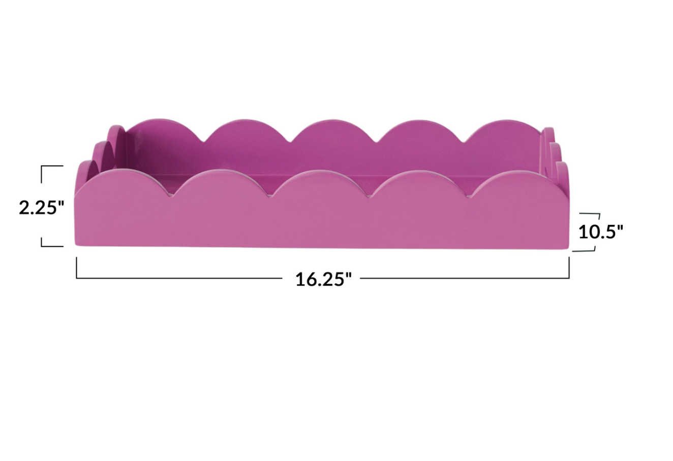 Fuchsia Scallop Tray