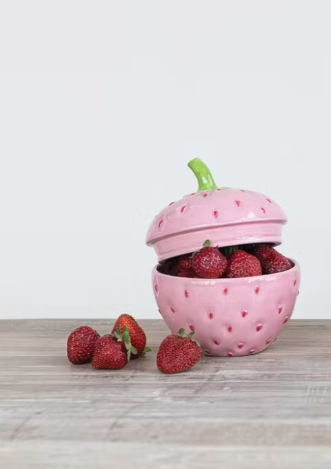 Ceramic Strawberry Jar