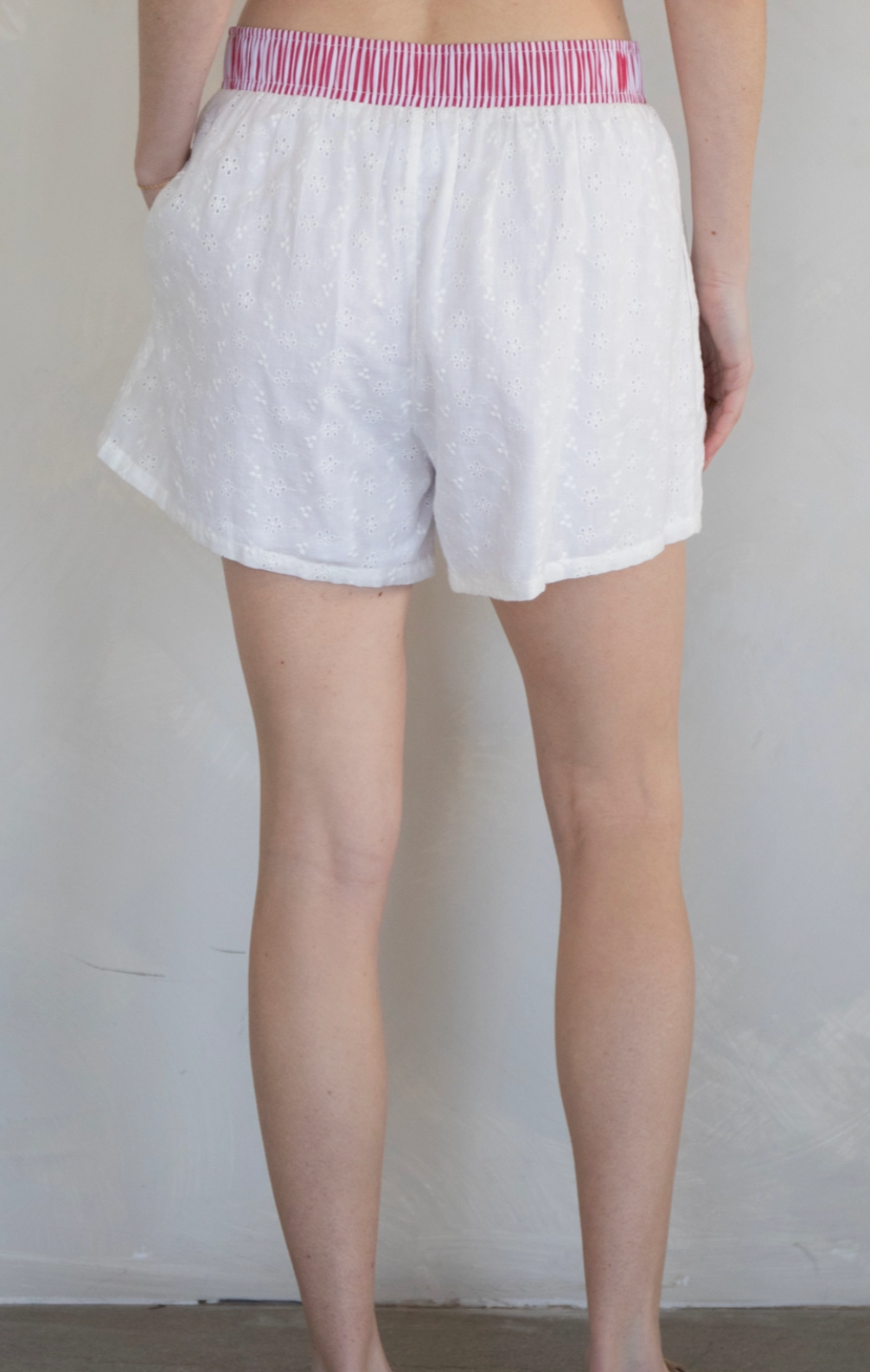 Cotton Eyelet Boxer Shorts