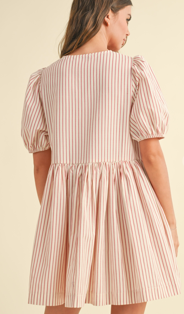 Meghan Stripe Bow Tie Dress