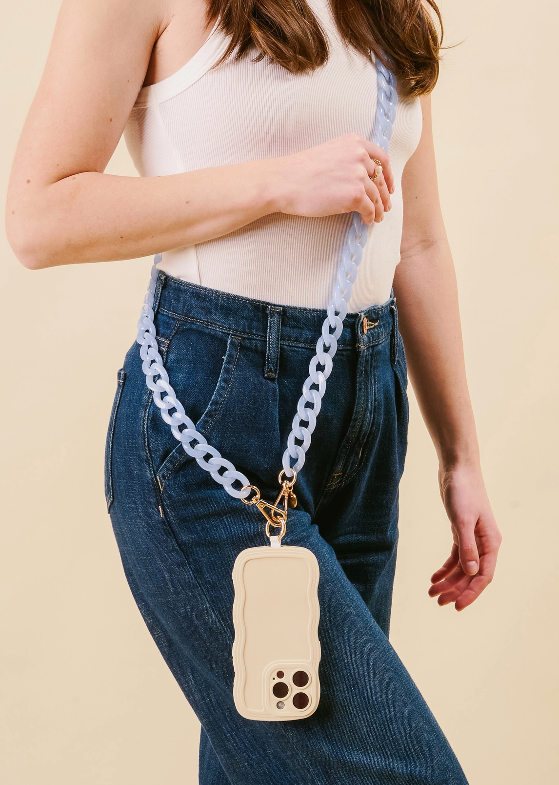 Phone Crossbody Chain - Blue