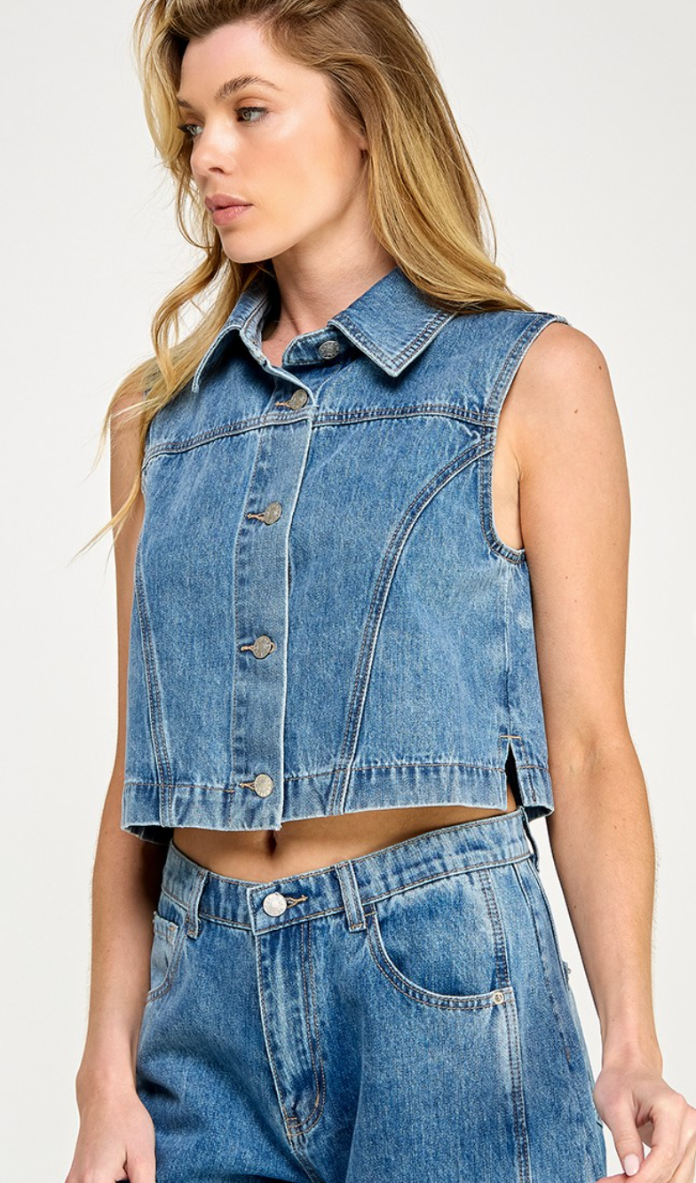 Layne Denim Vest