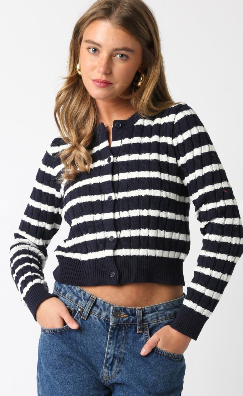 Millie Navy Stripe Cardigan