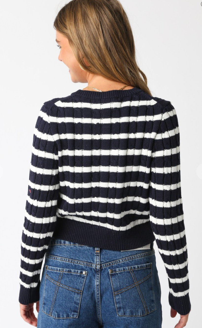Millie Navy Stripe Cardigan