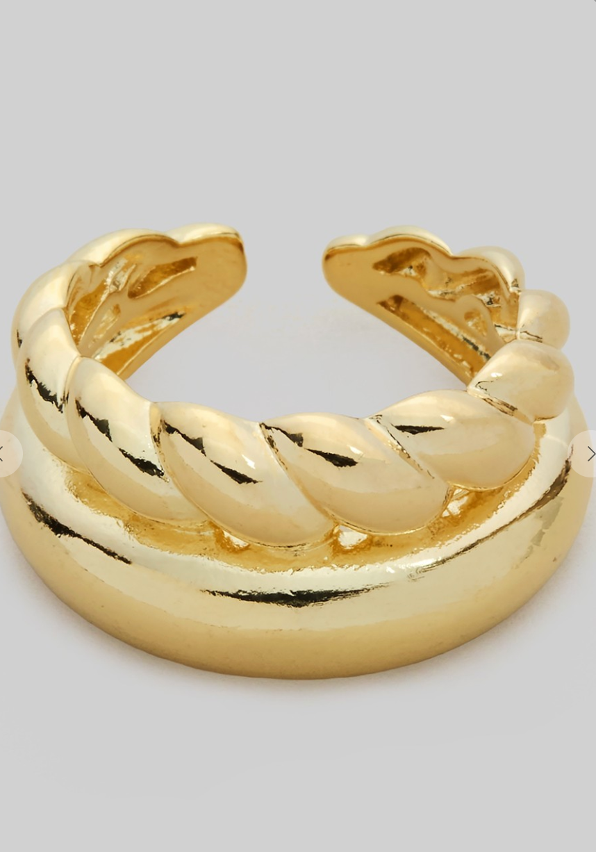 Brass Twist Stack Ring