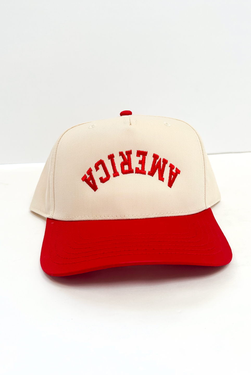 America Upside Vintage Trucker Red