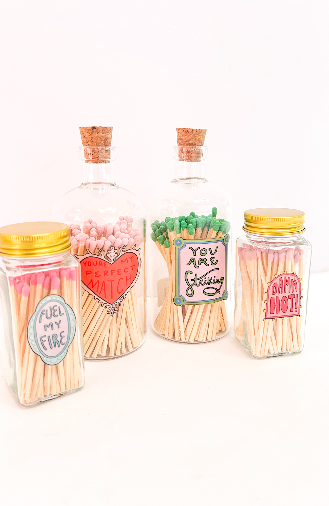 Lucky Strike Matchstick Glass Jar