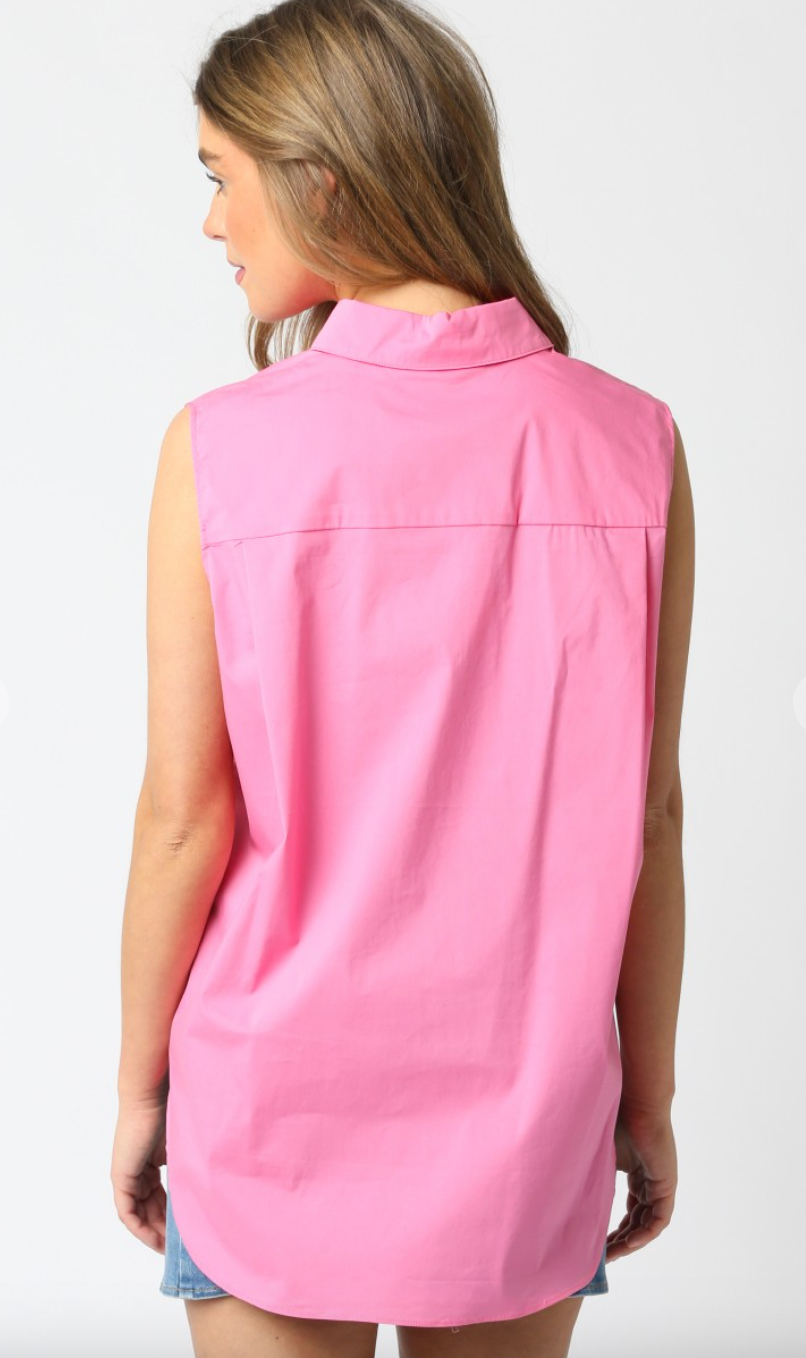 Aria Collared Shirt Pink
