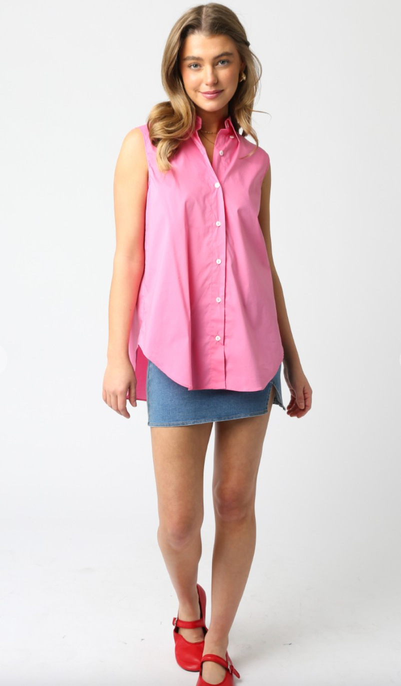 Aria Collared Shirt Pink