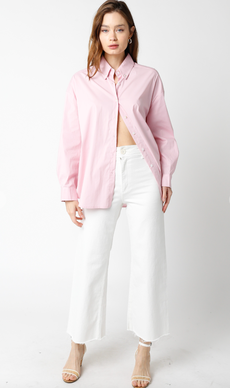 Reese Button Down Shirt Blush