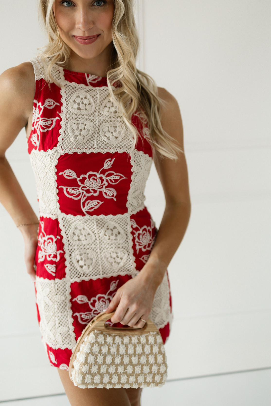 Caylan Crochet Squares Dress