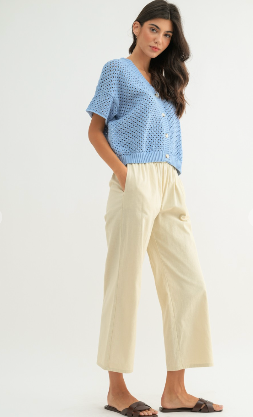 Sky Open Knit Sweater