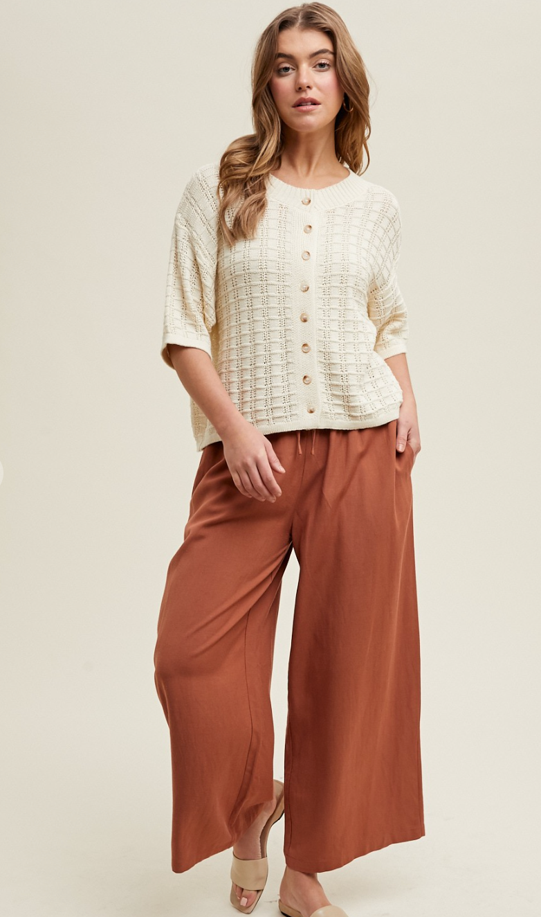 Button Up Sweater Ivory