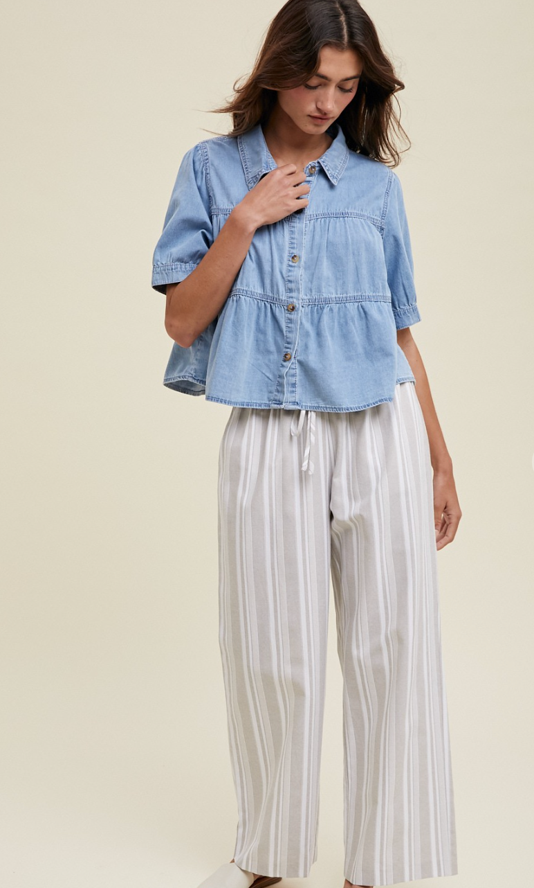 Denim Button Down Shirt