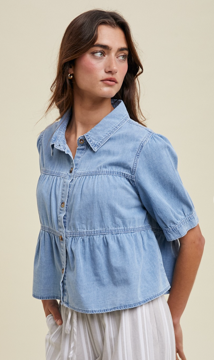 Denim Button Down Shirt