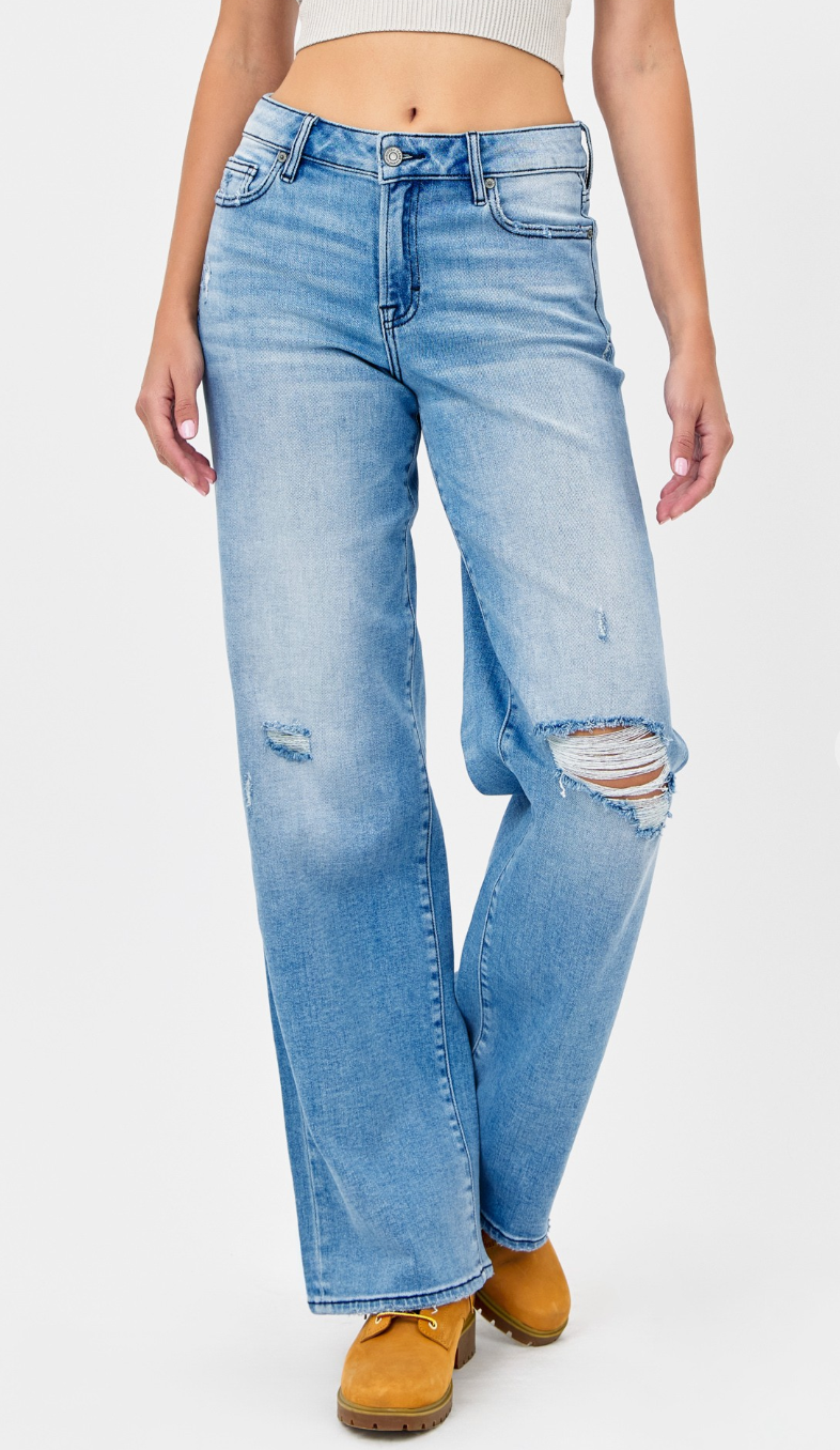 Logan Distressed Dad Jeans