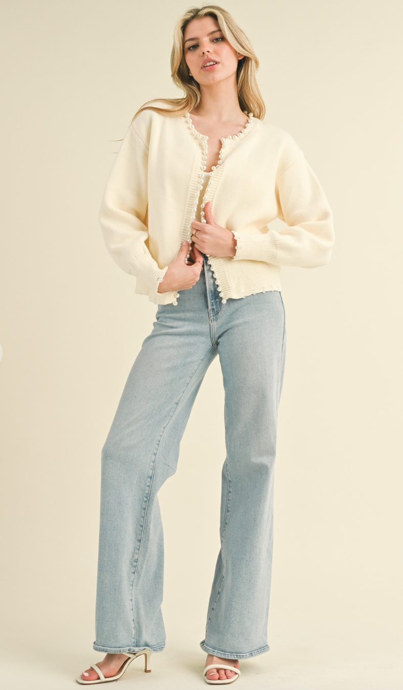 Pearl Embellished Cardigan