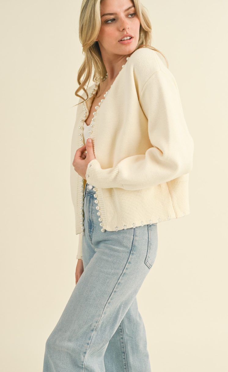 Pearl Embellished Cardigan