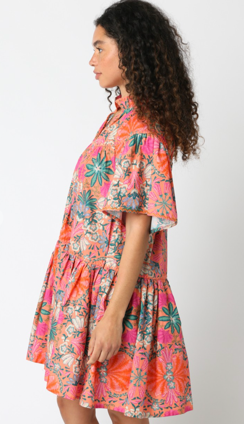 Calypso Floral V-neck Dress
