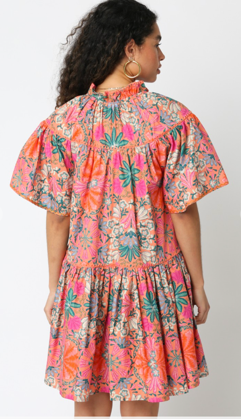 Calypso Floral V-neck Dress