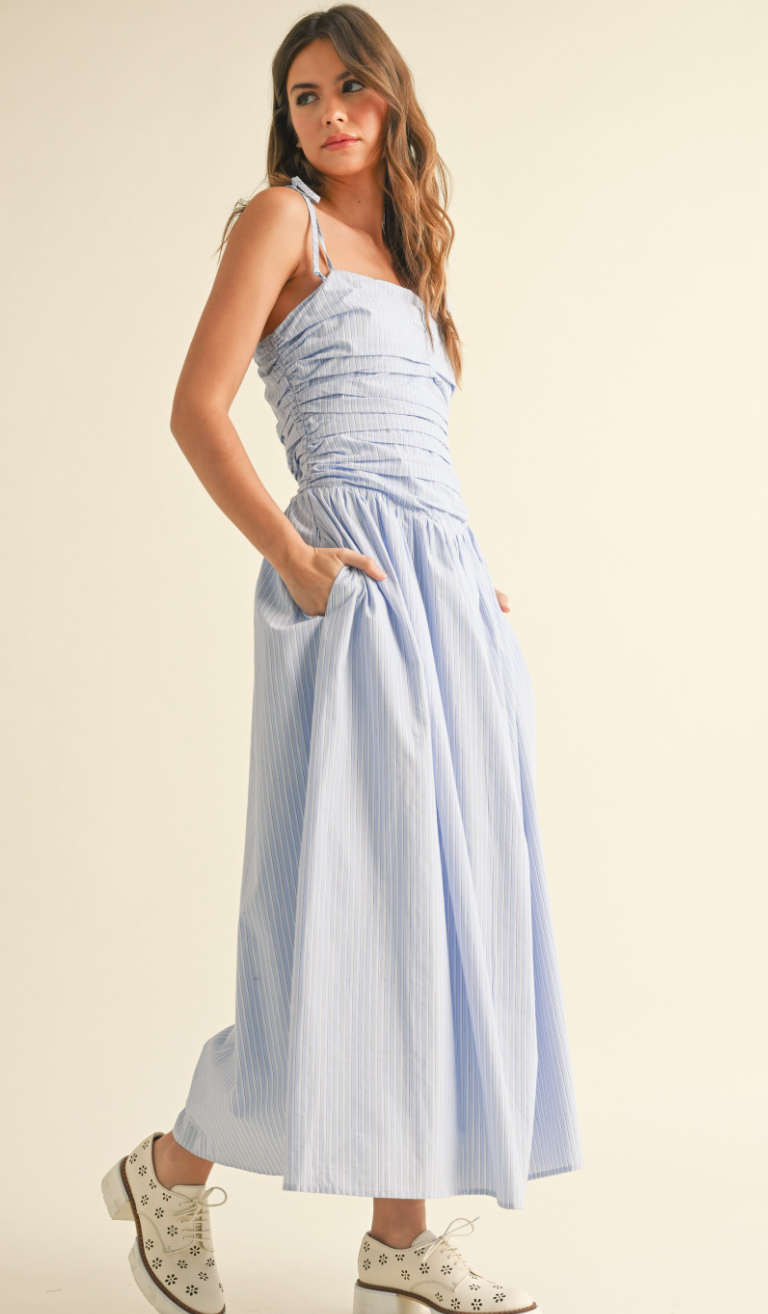 Cassie Striped Midi Dress