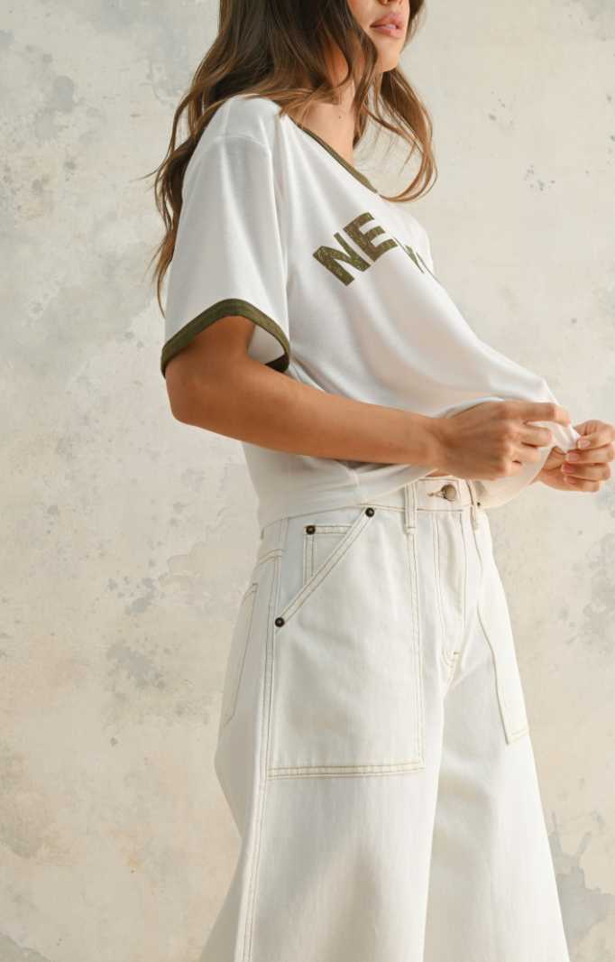 New York Baseball Tshirt Olive