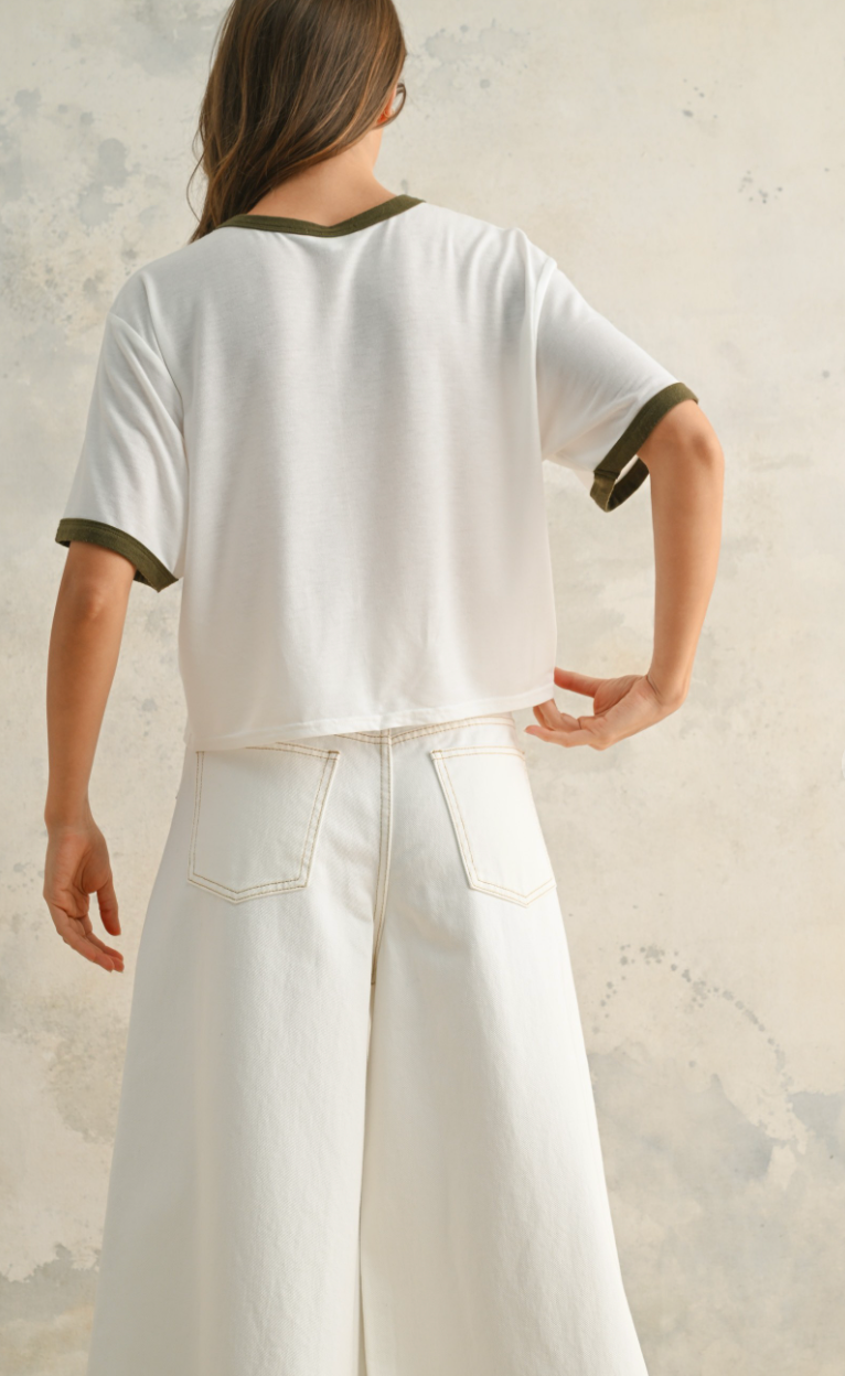 New York Baseball Tshirt Olive