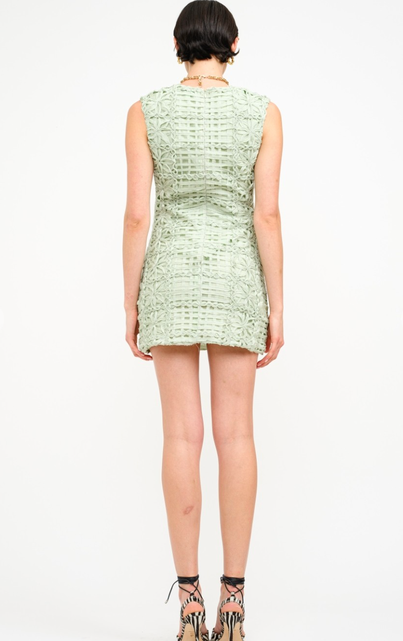 Lucy Textured Mini Dress Sage