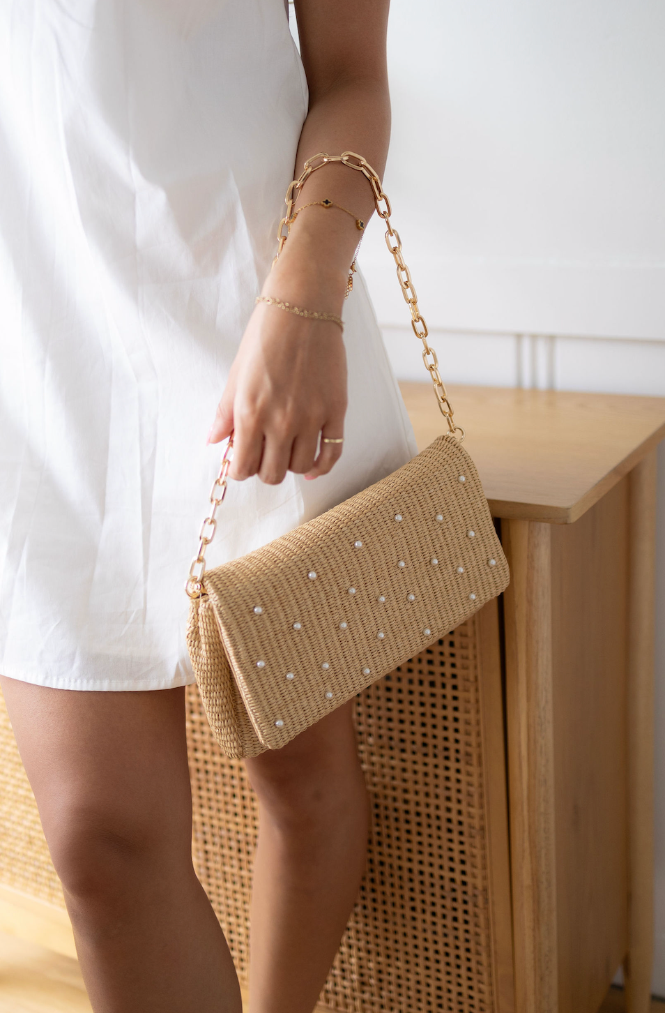 Raffaella Pearl Shoulder Purse
