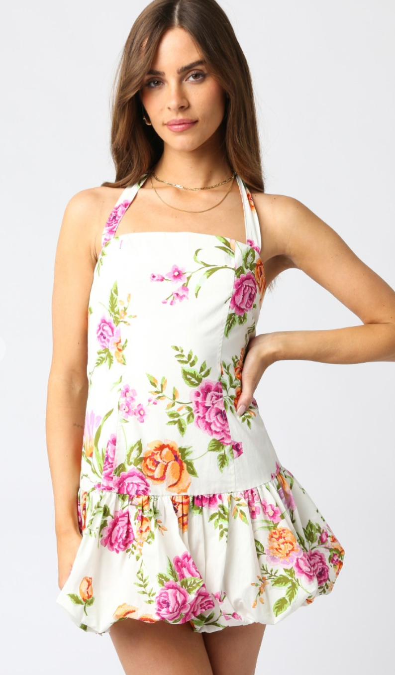 Raelynn Drop Waist Floral Dress