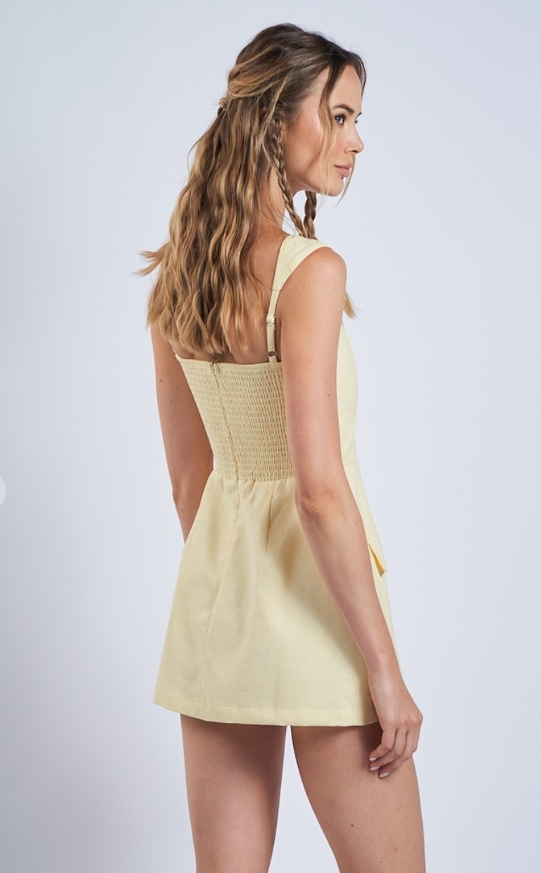 Kylie Pockets Dress Yellow