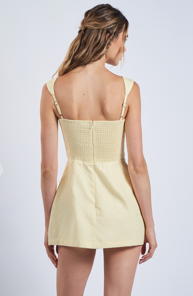 Kylie Pockets Dress Yellow